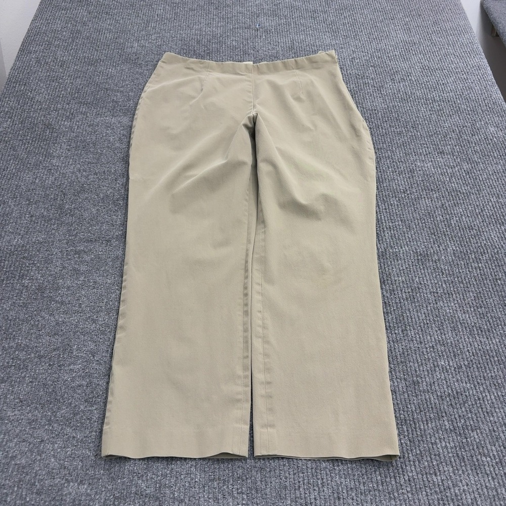 LL Bean Pants Women 18 Tan Cotton Lycra Stretch Casual Classic Style